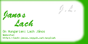 janos lach business card